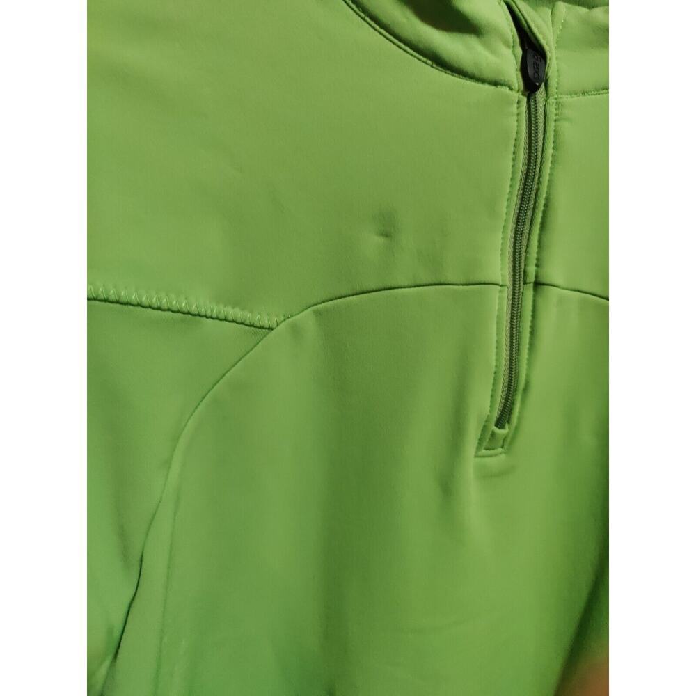 Asics Women's Pullover Training Jacket Green Size Medium Sleeve Thumb Holes - Picture 5 of 16